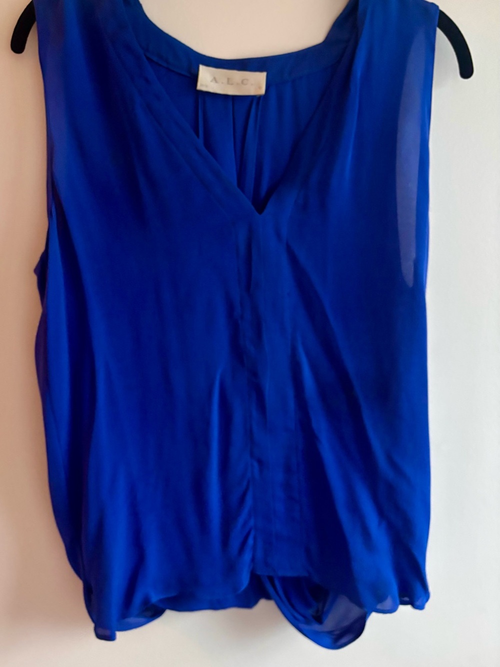 A.L.C. Sleeveless V-Neck Camisole in Cobalt Blue
